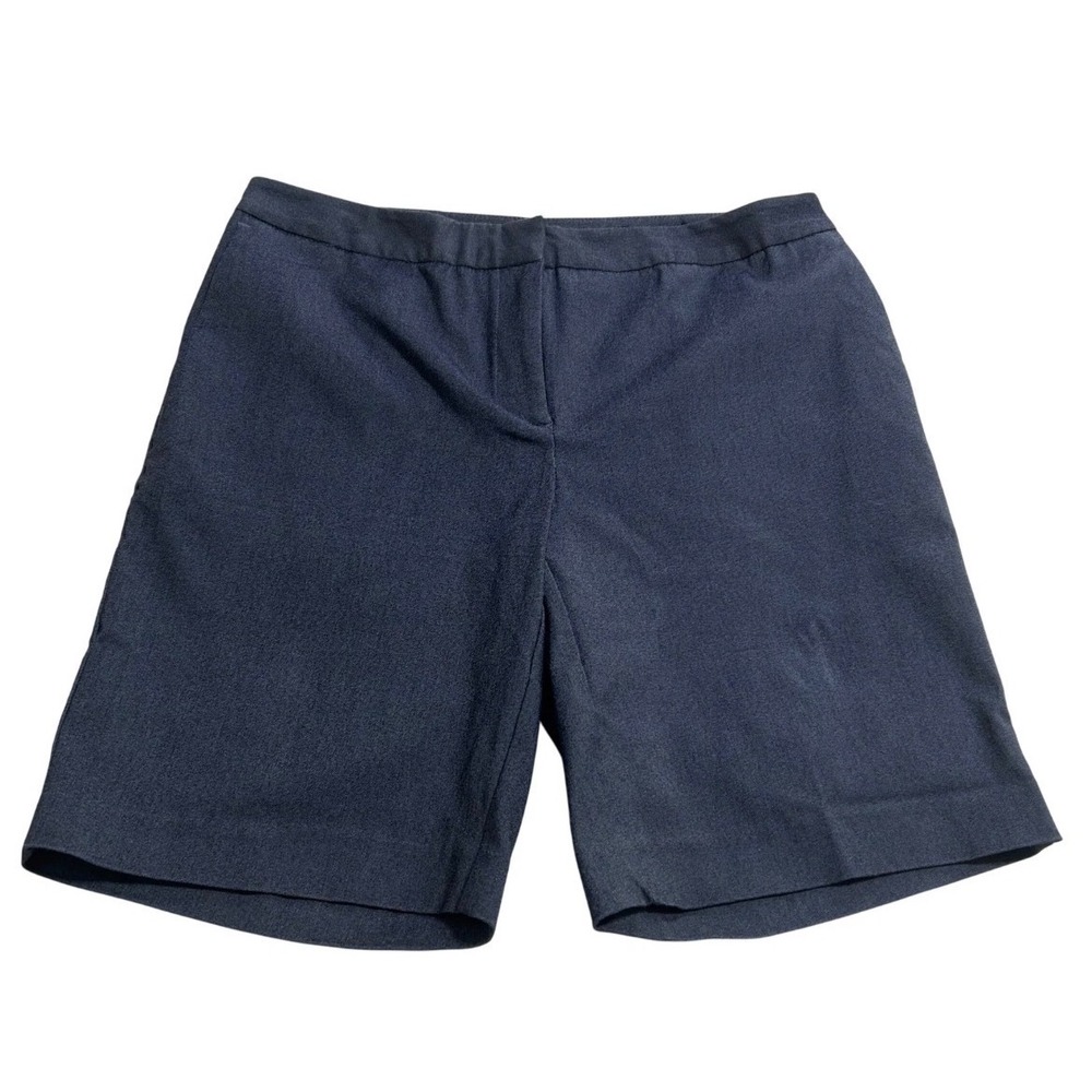 Mario Serrani Italy Womens Navy Blue Stretch Bermuda Shorts Size 4 Tailored